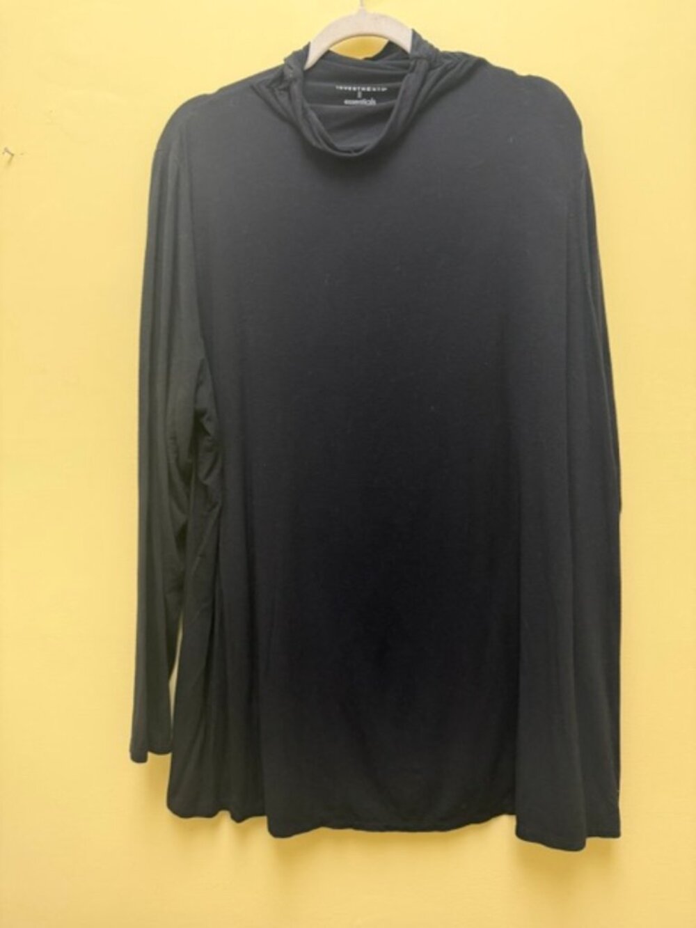 Investments II Essentials Jet Black Mock Turtleneck Women’s 2X Long Sleeve